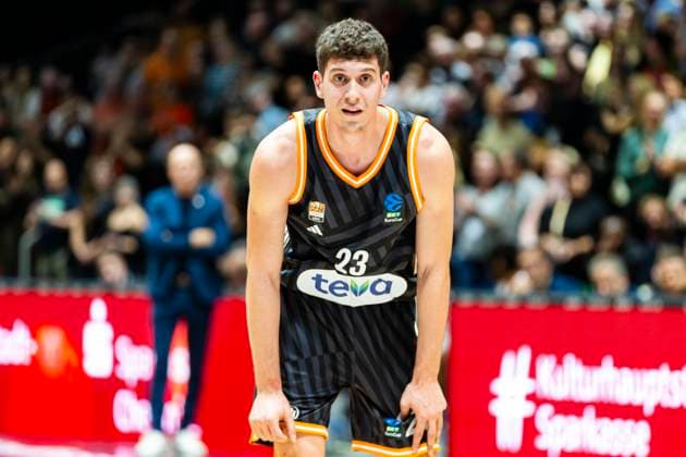 29.10.2025, xomx, Basketball BKT EuroCup 2025 2026, NINERS Chemnitz - ratiopharm ulm v.l. Diego Garavaglia (Ratiopharm Ulm). Portrait, Portraet, Chemnitz