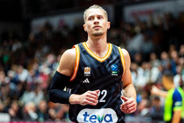 29.10.2025, xomx, Basketball BKT EuroCup 2025 2026, NINERS Chemnitz - ratiopharm ulm v.l. Thomas Klepeisz (Ratiopharm Ulm). Portrait, Portraet, Chemnitz