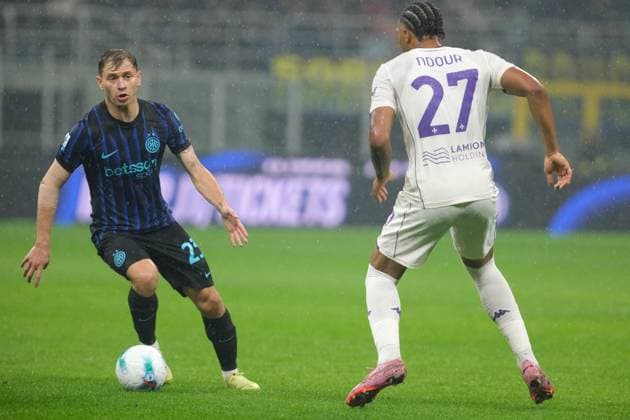 Nicolo Barella of FC Internazionale during the soccer match between FC Internazionale and ACF Fiorentina, MD9 of Serie A Enilive Italian soccer championship 2025 2026 at Giuseppe Meazza Stadium on October 29, 2025, Milan, Italy.  Copyright: xRobertoxTommasini IPAxSportx xipa-agency.netx xx IPA_67242841 IPA_Agency_IPA67242841