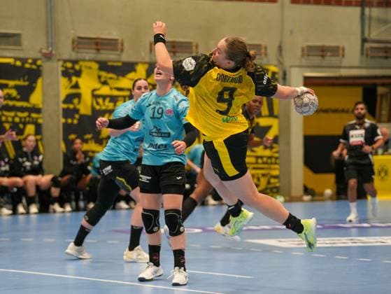 Lisa Antl (Borussia Dortmund, 09) beim Sprungwurf Borussia Dortmund vs. Thueringer HC, Handball, 1. Bundesliga Frauen, 7. Spieltag, Saison 2025 2026, 29.10.2025 Borussia Dortmund vs. Thueringer HC, Handball, 1. Bundesliga Frauen, 7. Spieltag, Saison 2025 2026, 29.10.2025 Dortmund Copyright: xEibner-Pressefoto DamianxKruczynx EP_DKI