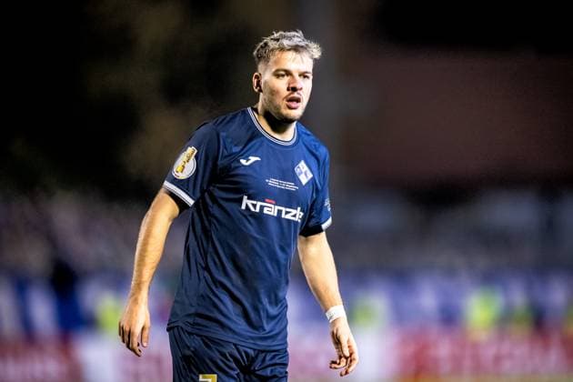 29.10.2025, Fussball, Saison 2025 2026, DFB-Pokal, Vöhlinstadion Illertissen, 2. Runde, FV Illertissen - 1. FC Magdeburg, Freisteller Einzelbild Portrait Porträt 7 Yannick Glessing (FV Illertissen) Illertissen Vöhlinstadion Bayern Deutschland xRHR-FOTO LFx Copyright: RHR-FOTOx RHR-FOTO LF