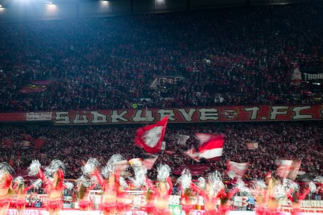 COLOGNE, GERMANY - 29 OCTOBER, 2025: Supporters - The football match of Germany Cup DFB Pokal 1.FC Koeln vs FC Bayern at Rhein Energie Stadion.  Copyright: xVitaliixKliuievx