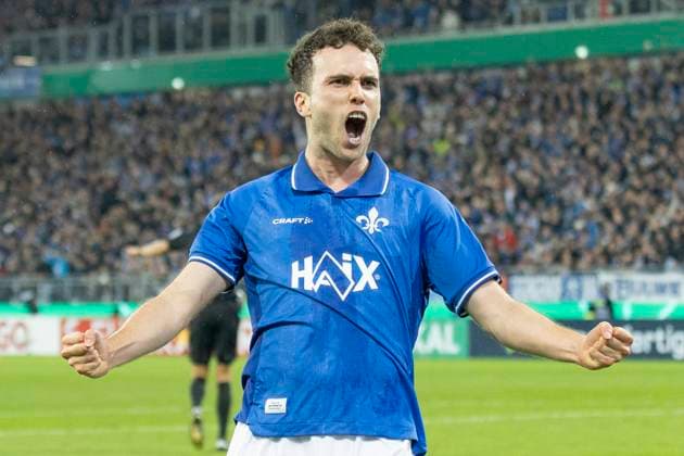 DFB-Pokal: SV Darmstadt 98 - FC Schalke 04, 29.10.2025 Sergio Lopez (SV Darmstadt 98 2) bejueblt feiert den Treffer das Tor zum 4:0, SV Darmstadt 98 - FC Schalke 04, Darmstadt, Merck-Stadion am Böllenfalltor, 29.10.2025 Copyright: xBEAUTIFULxSPORTS Gawlikx