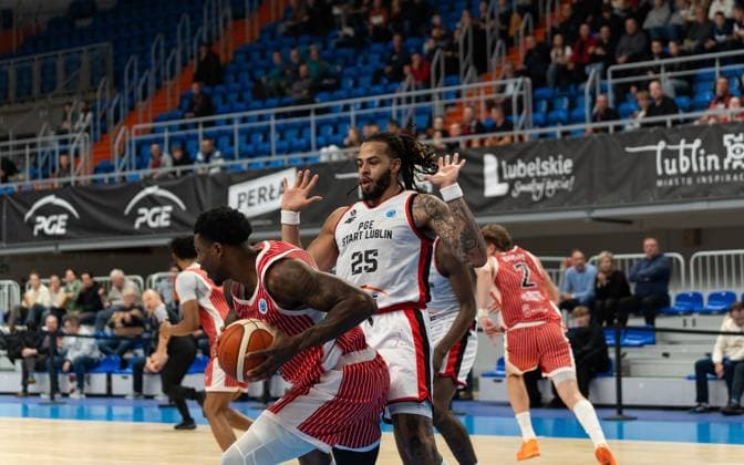 LUBLIN 29.10.2025 KOSZYKOWKA FIBA EUROPE CUP 2025 PGE START LUBLIN - UCAM MURCIA CB BASKETBALL FIBA EUROPE CUP 2025 IN LUBLIN PGE START LUBLIN VS. UCAM MURCIA CB N Z BRYAN GRIFFIN, DEVONTAE CACOK¨ FOT. MATEUSZ MICHALEWSKI NEWSPIX.PL --- newspix.pl POLAND OUT! 