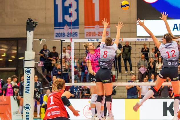 29.10.25 Allianz MTV Stuttgart - Dresdner SC Deutschland, Stuttgart, 29.10.2025, Volleyball, Frauen, Bundesliga, Saison 2025 2026, Allianz MTV Stuttgart - Dresdner SC (3:0): .
