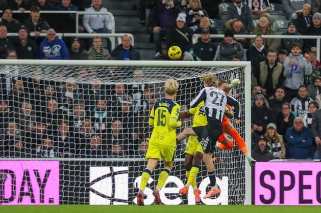 Newcastle United v Tottenham Hotspur, Carabao Cup Nick Woltemade Of Newcastle United scores a GOAL 2-0 during the Newcastle United v Tottenham Hotspur Carabao Cup Round of 16 match at St. James Park, Newcastle Upon Tyne, England on 29 October 2025 Credit: Lee Keuneke Every Second Media Editorial use only. All images are copyright Every Second Media Limited. No images may be reproduced without prior permission. All rights reserved. Premier League and Football League images are subject to licensing agreements with Football DataCo Limited. see https: www.football-dataco.com Copyright: xIMAGO EveryxSecondxMediax ESM-1647-0058 LeexKeunekex xEveryxSecondxMediax