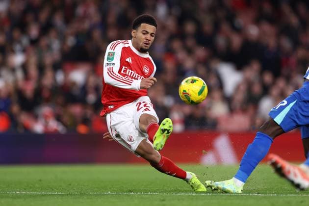 Arsenal v Brighton & Hove Albion 29 October 2025, London - Carabao Cup - Fourth Round - Arsenal v Brighton & Hove Albion - Ethan Nwaneri of Arsenal - Photo: Jacques Feeney Offside. London UK Copyright: xJacquesxFeeneyx xOffsidexOffside