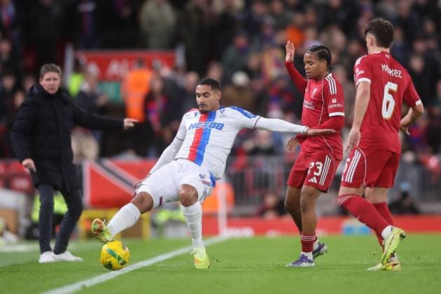 Liverpool v Crystal Palace 29 October 2025, Liverpool - Carabao Cup Fourth Round Football - Liverpool v Crystal Palace. Maxence Lacroix of Crystal Palace (photo by Daniel Chesterton) Liverpool UK Copyright: xDanielxChestertonxOffside
