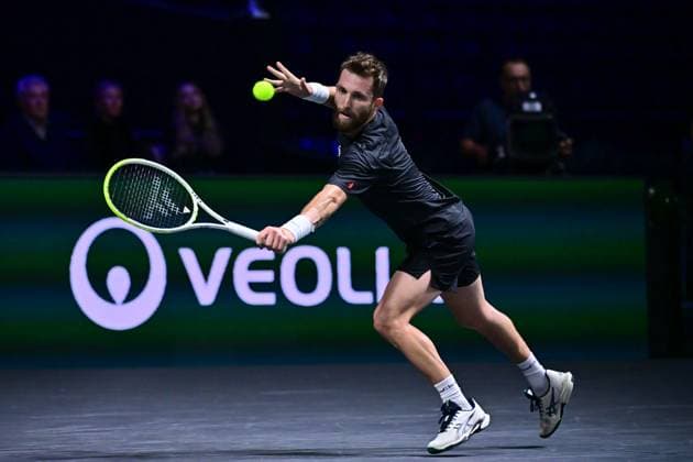 TENNIS : Rolex Paris Masters - Paris - 29 10 2025 Corentin MOUTET ( France ) during the Rolex Paris Masters at Paris La Defense Arena on October 29, 2025 in Nanterre, France. (Photo by Federico Pestellini PSNewz ) ParisFrance  Copyright: xFedericoxPestellinix