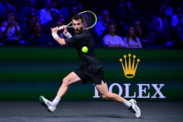 TENNIS : Rolex Paris Masters - Paris - 29 10 2025 Corentin MOUTET ( France ) during the Rolex Paris Masters at Paris La Defense Arena on October 29, 2025 in Nanterre, France. (Photo by Federico Pestellini PSNewz ) ParisFrance  Copyright: xFedericoxPestellinix