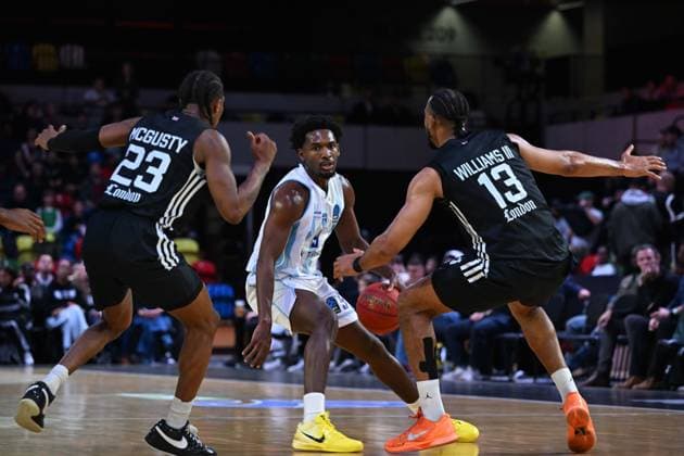 London Lions v Turk Telekom Ankara - EuroCup LONDON, UNITED KINGDOM - OCTOBER 29: Jaleen Smith of Turk Telekom Ankara competes during the fifth week of the Basketball BKT EuroCup between Turk Telekom and London Lions at Copper Box Arena in London, UK on October 29, 2025. Rasid Necati Aslim Anadolu London United Kingdom. Editorial use only. Please get in touch for any other usage.  Copyright: x2025xAnadoluxRasidxNecatixAslimx