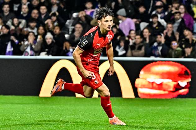FOOTBALL : Toulouse vs Rennes - 10eme Journee de Ligue 1 McDonald S - Toulouse - 29 10 2025 But et joie Esreban Lepaul (sr) Toulouse  Copyright: xThierryxBretonx