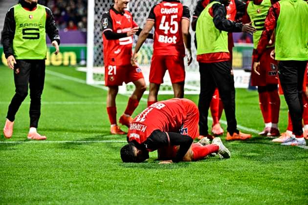 FOOTBALL : Toulouse vs Rennes - 10eme Journee de Ligue 1 McDonald S - Toulouse - 29 10 2025 Joie but Moussa Mousa (sr) Toulouse  Copyright: xThierryxBretonx