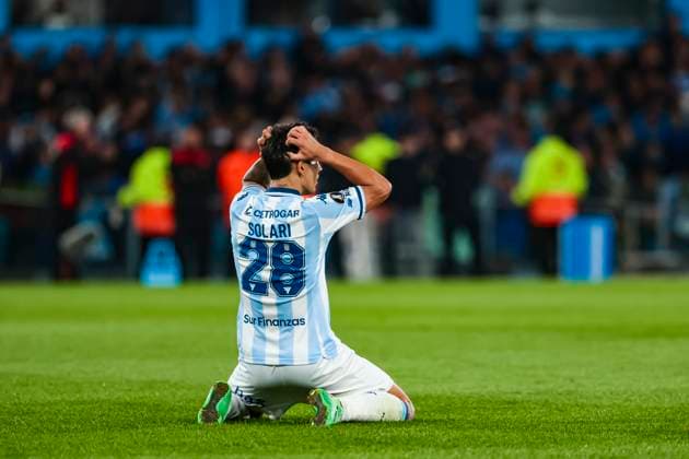 Racing v Flamengo - Copa CONMEBOL Libertadores 2025 Buenos Aires, Argentina - October 29: Santiago Solari of Racing Club reacts during the Copa CONMEBOL Libertadores 2025 Semi-final match between Racing Club and Flamengo at Presidente Peron Stadium on October 29, 2025 in Buenos Aires, Argentina. Copyright: xLatinxSportxImagesx