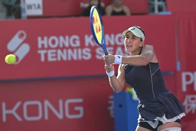 Belinda Bencic In WTA250 Swiss tennis player Belinda Bencic during a match at the Hong Kong Tennis Open on October 30, 2025 in Hong Kong. (Photo by Kobe Li Nexpher Images) Hong Kong
