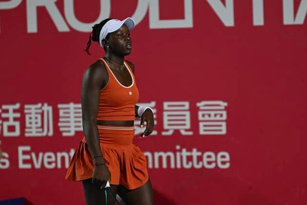 Hong Kong Tennis Open - Day 6 Canadian tennis player Victoria Mboko during a match at the Hong Kong Tennis Open on October 30, 2025 in Hong Kong. (Photo by Kobe Li Nexpher Images) Hong Kong