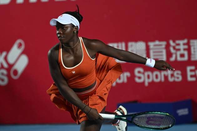 Hong Kong Tennis Open - Day 6 Canadian tennis player Victoria Mboko during a match at the Hong Kong Tennis Open on October 30, 2025 in Hong Kong. (Photo by Kobe Li Nexpher Images) Hong Kong