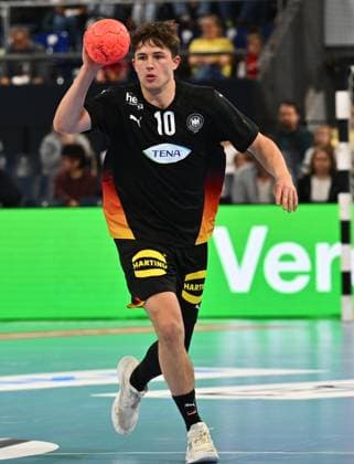 30.10.2025 - Handball - Länderspiel : U20 U21, U 21 Deutschland gg Ungarn - - xwoxzix - Rasmus Ankermann (10, Deutschland ) Freisteller Einzelbild