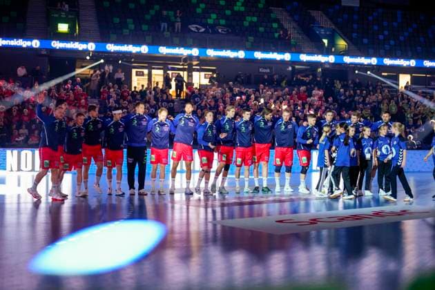 Mens handball Golden League in Trondheim Spektrum Trondheim 20251030 Norways mens national handball team meets Denmark in the Golden League in Trondheim Spektrum Photo Ole Martin Wold NTB Trondheim Norway EDITORIAL USE ONLY RESTRICTED USE FOR BETTING COMPANIES  Copyright: xOlexMartinxWoldx xNTBx