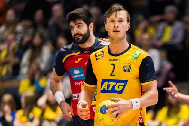 251030 Jonathan Carlsbogard of Sweden during the International Friendly, Länderspiel, Nationalmannschaft handball match between Sweden and Spain on October 30, 2025 in Linköping. Photo: Magnus Andersson BILDBYRAN COP 308 MN0202 handball handboll handball international friendly sverige sweden spain sverige bbeng bbauto sverige sweden Copyright: MAGNUSxANDERSSON BB251030MN011