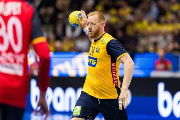 251030 Jim Gottfridsson of Sweden during the International Friendly, Länderspiel, Nationalmannschaft handball match between Sweden and Spain on October 30, 2025 in Linköping. Photo: Magnus Andersson BILDBYRAN COP 308 MN0202 handball handboll handball international friendly sverige sweden spain sverige bbeng bbauto sverige sweden Copyright: MAGNUSxANDERSSON BB251030MN013