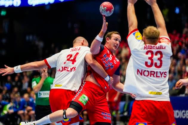 Mens Handball Golden League in Trondheim Spektrum Trondheim 20251030 Norways mens national handball team meets Denmark in the Golden League in Trondheim Spektrum Photo Ole Martin Wold NTB Trondheim Norway EDITORIAL USE ONLY RESTRICTED USE FOR BETTING COMPANIES  Copyright: xOlexMartinxWoldx xNTBx