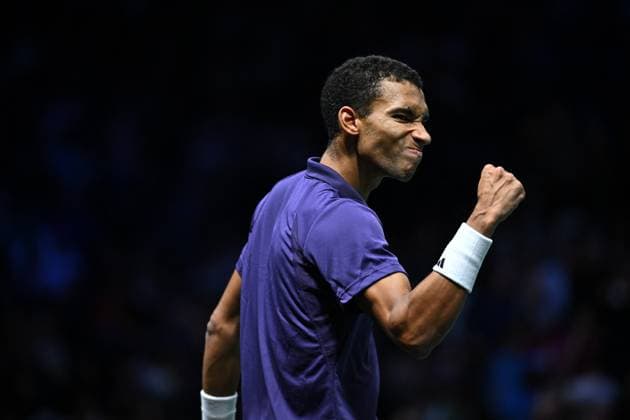 Rolex Paris Master Day 4 - Paris Felix Auger-Aliassime (CAN) during his third round at the 2025 Rolex Paris Masters at the U Arena in Paris, FRANCE, on October 30, 2025. Photo by Corinne Dubreuil ABACAPRESS.COM Paris France  Copyright: xDubreuilxCorinne ABACAx