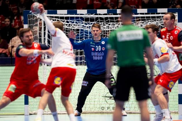 Mens handball Golden League in Trondheim Spektrum, Norway Denmark 33 38 Trondheim, Norway 20251030 Torbjorn Sittrup Bergerud during the Golden League Cup in mens handball in Trondheim Spektrum between Norway and Denmark Photo Ole Martin Wold NTB Trondheim Norway EDITORIAL USE ONLY RESTRICTED USE FOR BETTING COMPANIES  Copyright: xOlexMartinxWoldx xNTBx