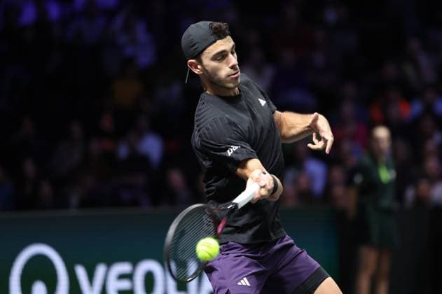 ROLEX PARIS MASTERS TENNIS 2025 Thierry Larret MAXPPP - Nanterre (92) 30 10 2025 Thierry Larret Maxppp. Tennis. Rolex Paris Masters. Paris La Defense, Nanterre (92). Du 25 octobre au 2 novembre 2025. Jeudi 30 octobre 2025. Francisco CERUNDOLO (ARG) vs Jannik SINNER (ITA) Nanterre (92) PARIS LA DEFENSE ARENA ILE DE FRANCE FRANCE  Copyright: xMAXPPPxThierryxLarretx TLR202510305026 TLR202510305026