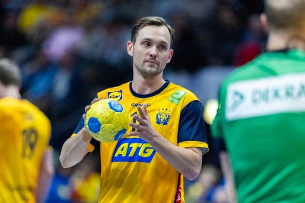 251030 Hampus Wanne of Sweden during the International Friendly, Länderspiel, Nationalmannschaft handball match between Sweden and Spain on October 30, 2025 in Linköping. Photo: Magnus Andersson BILDBYRAN COP 308 MN0202 handball handboll handball international friendly sverige sweden spain bbeng Copyright: MAGNUSxANDERSSON BB251030MN042