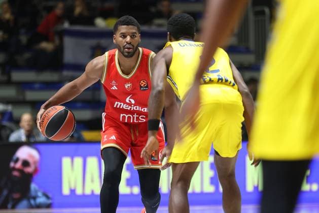 MACCABI vs CRVENA ZVEZDA JARED BUTLER, basketball player of Crvena zvezda, during the Euroleague match against Maccabi, at Aleksandar Nikolic Hall. Belgrade, 30.10.2025. foto: Ivica Veselinov MN Press photo BASKETBALL, EUROLEAGUE, MACCABI, CRVENA ZVEZDA Belgrade Belgrade Arena Serbia Copyright: xMNxPressx
