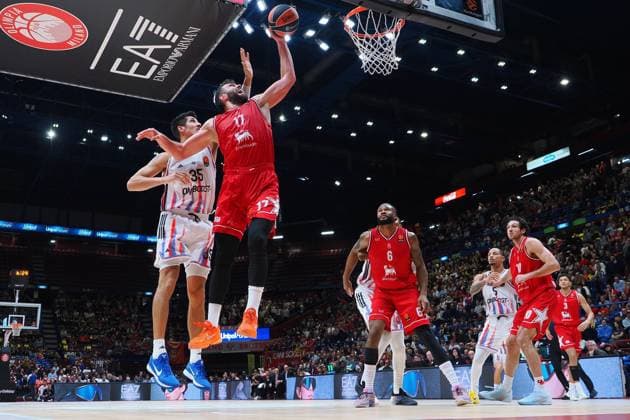 Giampaolo Ricci (EA7 Emporio Armani Olimpia Milano) during EA7 Emporio Armani Milano vs Paris Basketball, Basketball Euroleague match in Assago (MI), Italy, October 30 2025  Copyright: xSavinoxPaolella IPAxSportx xipa-agency.netx xx IPA_67286882 IPA_Agency_IPA67286882