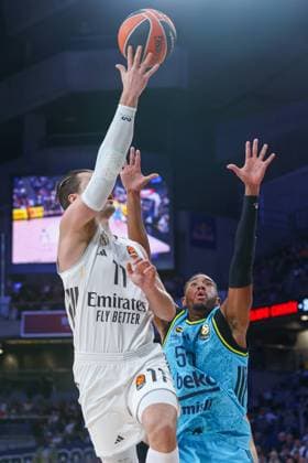 30th October 2025; Movistar Arena; Madrid, Spain; Turkish Airlines Euroleague Basketball; Spain, Real Madrid vs Fenerbahce Beko Istanbul; Mario Hezonja (Real Madrid) Euroleague Basketball Real Madrid vs Fenerbahce 900 Cordon Press  900 CordonxPress LOF - Euroleague Basketball Real Madrid vs Fenerbahce