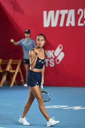 Leylah Fernandez In WTA250 Canadian tennis player Leylah Fernandez during a match at the Hong Kong Tennis Open on October 31, 2025 in Hong Kong. (Photo by Kobe Li Nexpher Images) Hong Kong