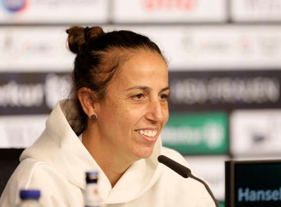 Foto : Trainerin Liese BRANCAO (HSV) Fussball 1. Liga , am Fr. 31.10.25 Pressekonferenz beim Hamburger SV