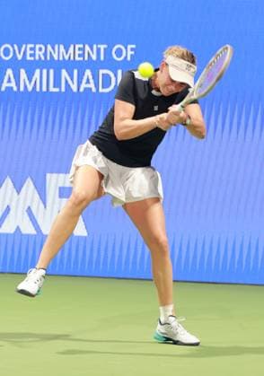 CHENNAI OPEN WTA, Tennis Damen 250 Chennai Open WTA 250 : K BIRRELL (AUS) VS D.VEKIC (CRO) D.VEKIC (CRO) in action Chennai SDAT Stadium, Nungambakkam. India Copyright: xSukumarxSukumarx
