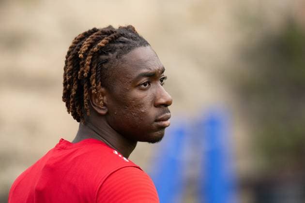 AS Monaco Training - La Turbie Mamadou Coulibaly of AS Monaco seen training on the eve of the Ligue 1 McDonald s match against Paris FC, at the AS Monaco training center in La Turbie, France, on October 31, 2025. Photo by Laurent Coust ABACAPRESS.COM LA TURBIE France  Copyright: xCoustxLaurent ABACAx