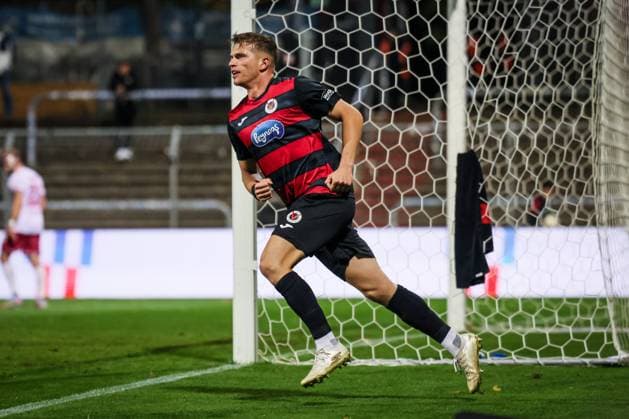 3. Liga: FC Viktoria Köln - FC Ingolstadt 04, 31.10.2025 Jubel über das Tor zum 1:1 durch David Otto (Viktoria Köln, 10); Köln, 31.10.2025, 13. Spieltag der 3. Fußball-Liga, FC Viktoria Köln - FC Ingolstadt 04 im Sportpark Hoehenberg in Köln. Die DFL-Bestimmungen verbieten die Verwendung von Fotografien als Bildsequenzen und oder Quasi-Videos. Copyright: xBEAUTIFULxSPORTS LeahxKohringx