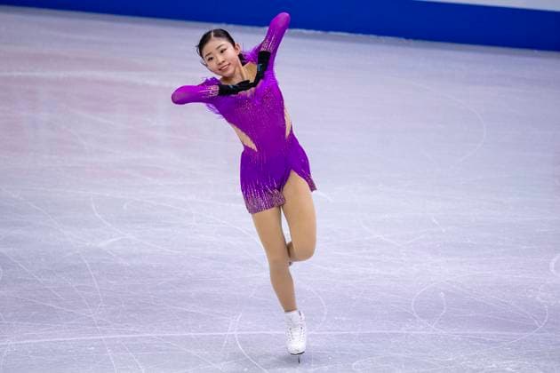 October 31, 2025, Saskatoon, Sk, Canada: JapanöÄÃ s Mone Chiba skates during a practice for the 2025 Skate Canada International event in Saskatoon, on Friday, Oct. 31, 2025. Mone Chiba  - ZUMAc35_ 20251031_zaf_c35_081 Copyright: xLiamxRichardsx