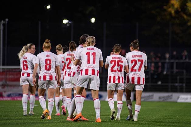 COLOGNE, GERMANY - 31 OCTOBER, 2025: Sandra Maria Jessen, Laura Vogt, Pauline Bremer, Laura Donhauser, Laura Feiersinger - The match of Women Bundesliga 1.FC Koeln vs 1. FC Nuernberg at Franz Kremer Stadium  Copyright: xVITALIIxKLIUIEVx