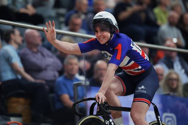 2025 London 3 Day Picture by Alex Whitehead SWpix.com - 31 10 2025 - Track cycling, Rad, Radsport, Bahnrad, Bahn - 2025 London 3 Day - Lee Valley VeloPark, London, England - Sprint Qualification - Emma Finucane of Great Britain London Cycling England Copyright: x xSWpix.comx(t axPhotographyxHubxLtd)xAlexxWhitehead SWpix.comx SWP-3152-0035
