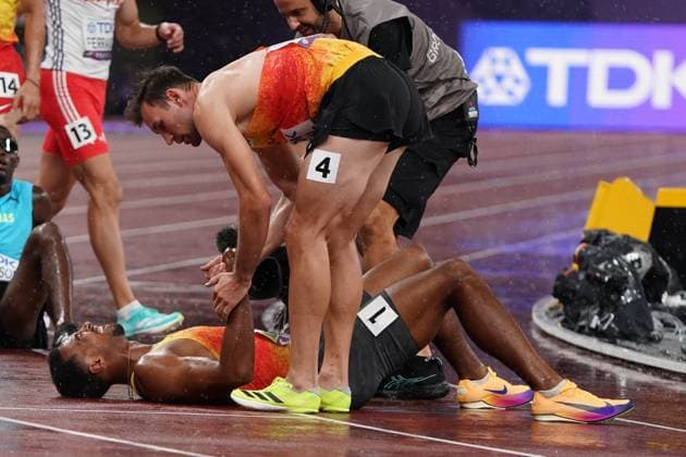 WM 2025 Tokio, World Athletics, Leichtathletik, athletics, Track and Field, World athletics Championships 2025 Tokyo , Leichtathletik WM 2025 Tokyo 13.09-21.09.2025, Tokyo Japan Leo Neugebauer, Niklas Kaul *** World Championships 2025 Tokyo, World Athletics, athletics, athletics, Track and Field, World athletics Championships 2025 Tokyo , World Athletics Championships 2025 Tokyo 13 09 21 09 2025, Tokyo Japan Leo Neugebauer, Niklas Kaul