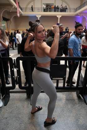 Official face-off of the athletes at the Fight Music Show in Sao Paulo. Sao Paulo (SP), 10 31 2025 - Face-off Fight Music Show - Athlete Fernanda Lacerda (Mendigata), during the weigh-in and official face-off of the athletes for the Fight Music Show, the largest influencer fighting event in Latin America, the event takes place at the Municipal Market in the central region of the city of Sao Paulo, this Friday, October 31, 2025. (Foto: Leco Viana Thenews2 imago images) SPO  Copyright: xLecoxVianax