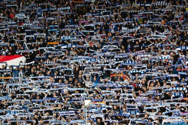 01.11.25 Karlsruher SC - FC Schalke 04 Deutschland, Karlsruhe, 01.11.2025, Fussball, 2. Bundesliga, Saison 2025 2026, Karlsruher SC - FC Schalke 04: Karlsruher SC Fans.