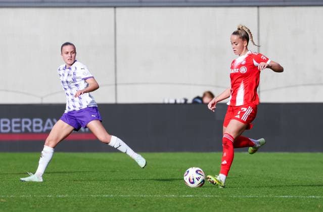 Deutschland: 1. Frauen Bundesliga 2025 26, 8. Spieltag - FC Bayern München Frauen vs SGS Essen Frauen, FC Bayern Campus Stadion (München): Giulia Gwinn, (FC Bayern München Frauen, 7) München FC Bayern Campus Stadion Bayern Deutschland Copyright: xBenedictxChristx