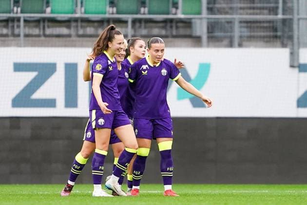Switzerland: AXA Women s Super League 2025 26, FC St. Gallen 1879 - FC Zürich, kybunpark, St. Gallen: Torjubel Amelie Jasmine Roduner (10 FC Zurich), zweites Teamgoal Copyright: xDanielaxPorcellix