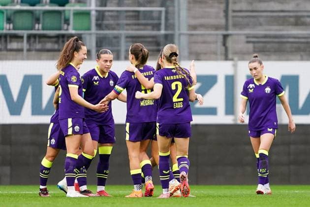 Switzerland: AXA Women s Super League 2025 26, FC St. Gallen 1879 - FC Zürich, kybunpark, St. Gallen: Torjubel Amelie Jasmine Roduner (10 FC Zurich), zweites Teamgoal Copyright: xDanielaxPorcellix
