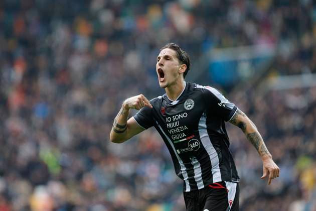 November 1, 2025, Udine, Friuli Venezia Giulia, Italy: UdineseÃ¢â‚¬â ¢s NICOLO ZANIOLO celebrates after scoring a goal during the 2026 Italian Serie A ENILIVE 2025 26 football match between Udinese and Atalanta at Bluenergy Stadium on November 1st, 2025, Udine, Italy Udine Italy - ZUMAr199 20251101_zsp_r199_031 Copyright: xMattiaxRadonix