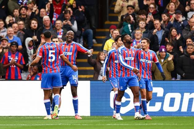 Crystal Palace v Brentford 01 November 2025, London - Premier League Football - Crystal Palace v Brentford - Jean-Philippe Mateta of Crystal Palace celebrates their first goal - Photo: Jacques Feeney Offside. London UK Copyright: xJacquesxFeeneyx xOffsidexOffside