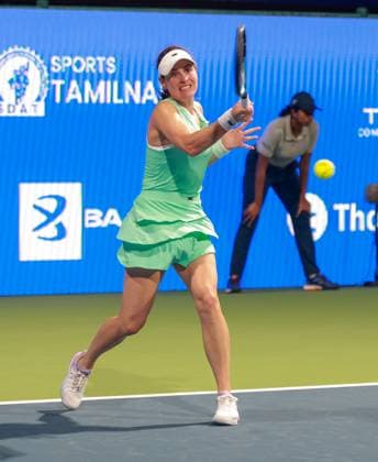 CHENNAI OPEN WTA, Tennis Damen 250 Chennai Open WTA 250 : Semi Finals Singles K. BIRRELL (AUS) Vs J.GARLAND (TPE) K. BIRRELL in action Chennai SDAT Stadium, Nungambakkam. India Copyright: xSukumarxSukumarx